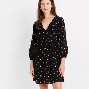 Madewell Tie-Waist Mini Dress in French Daisies